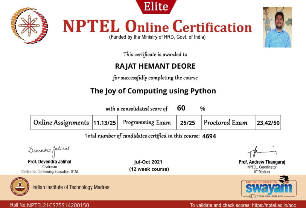 Certificate 1